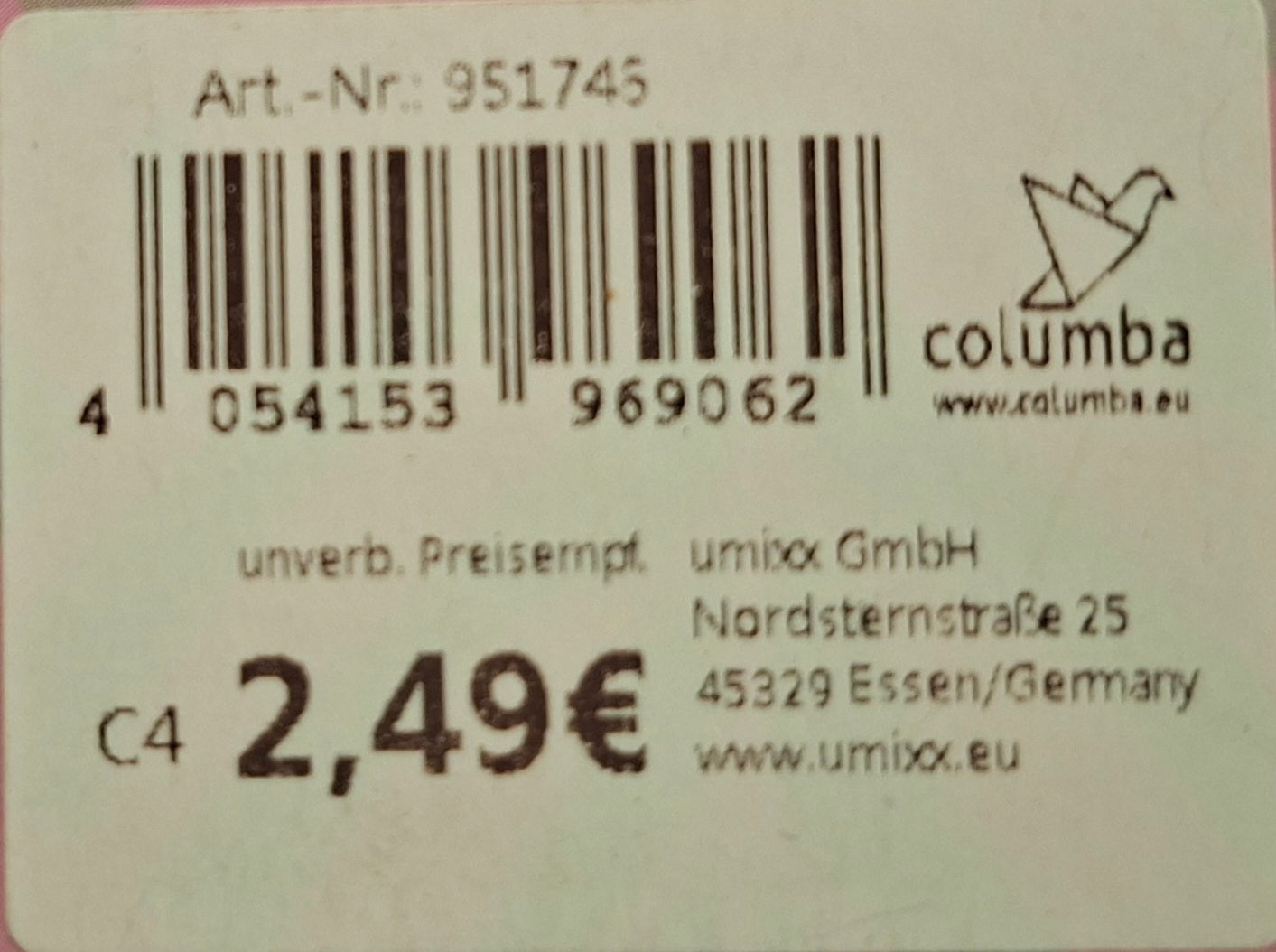 Gutscheinkarte "Für dich" rosa - Original Neuware