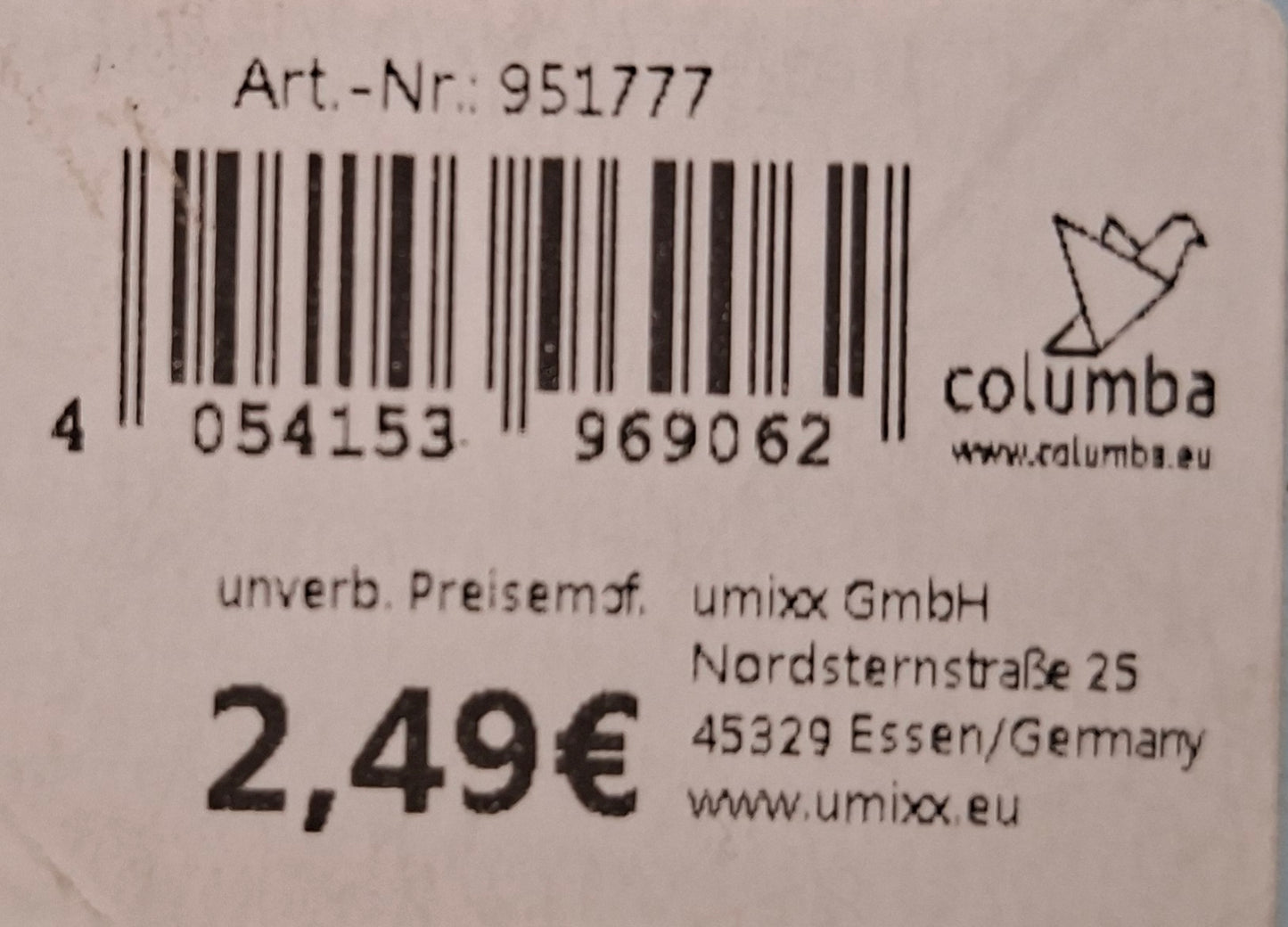 Gutscheinkarte hellblau mit Geschenksymbol - Original Neuware