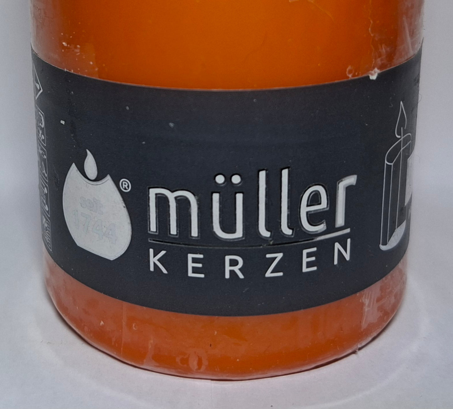 Müller Stumpenkerze Mandarin 110/68mm - Original Neuware