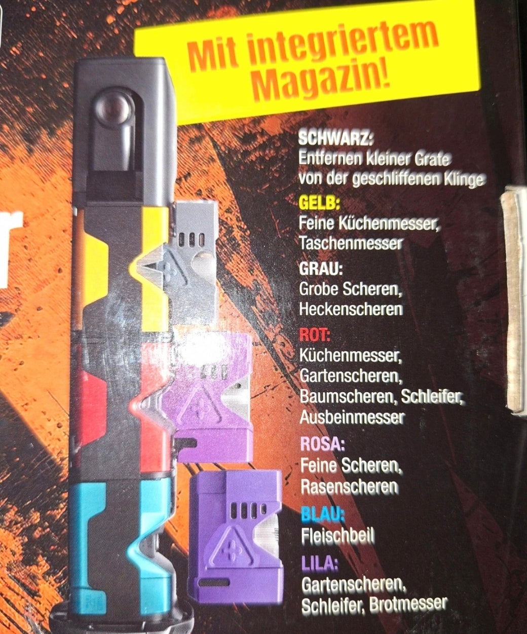 EdgeMate Pro 7-in-1 Multi-Klingenschärfer – Universalschärfer für Messer, Scheren & Gartengeräte