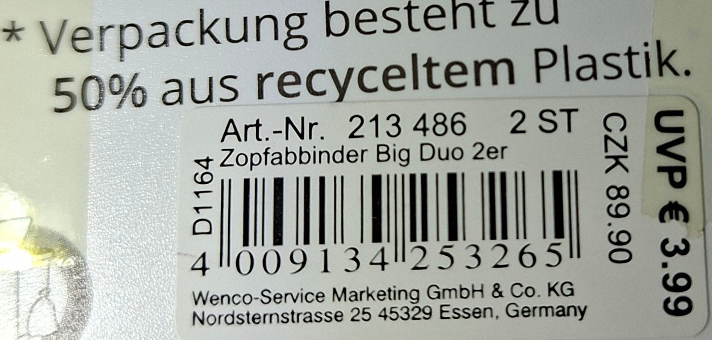 Mibella Zopfabbinder 2er Set "BigDuo" - Original Neuware