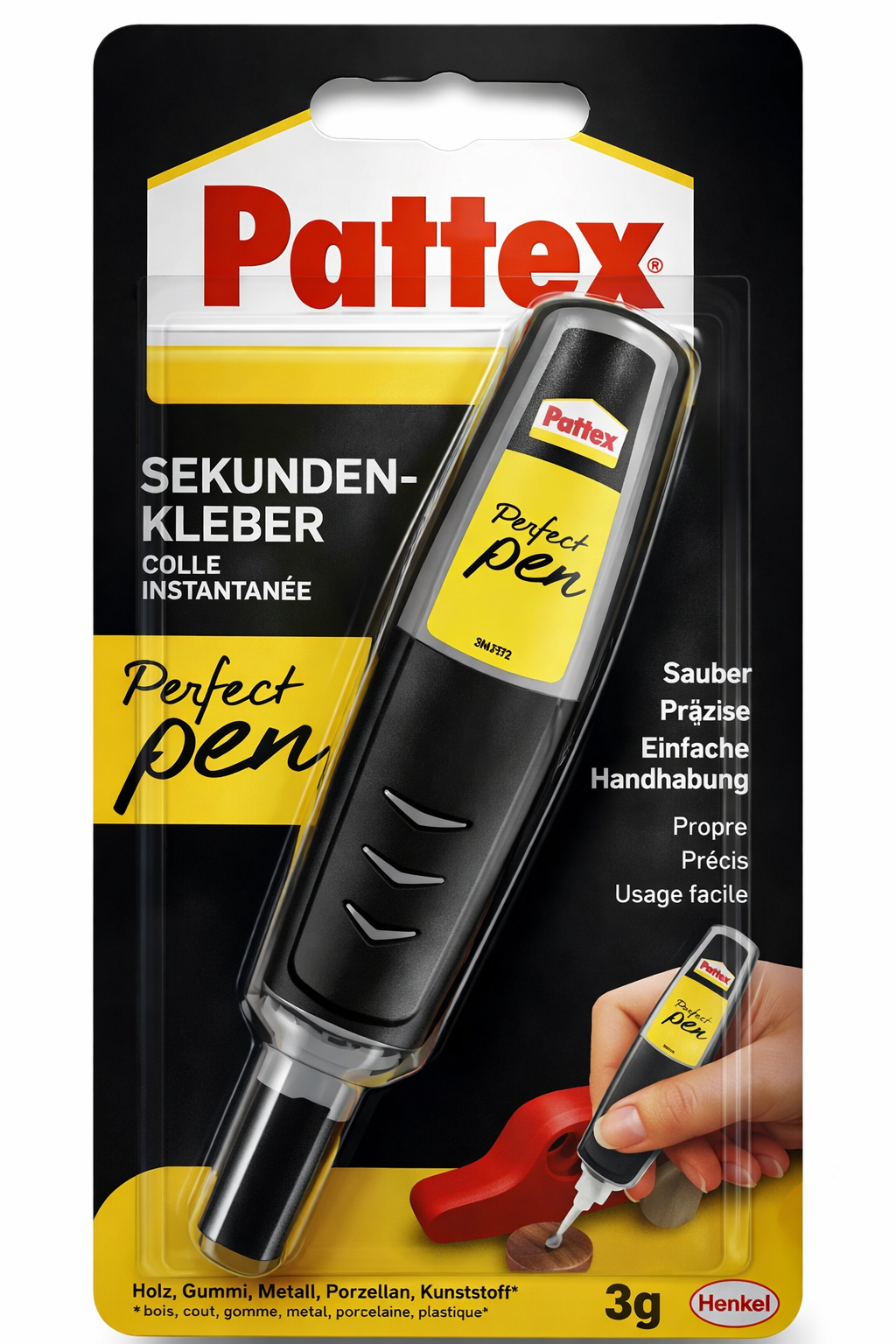 Pattex Perfect Pen Sekundenkleber – Präzise & Sauber Kleben (3 g)