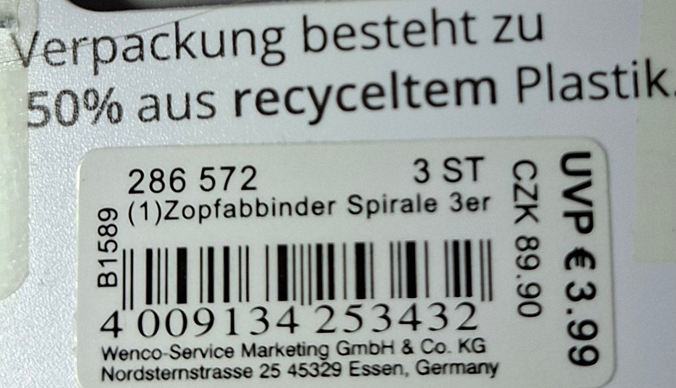 Mibella Zopfabbinder 3er Set Spriale - Original Neuware