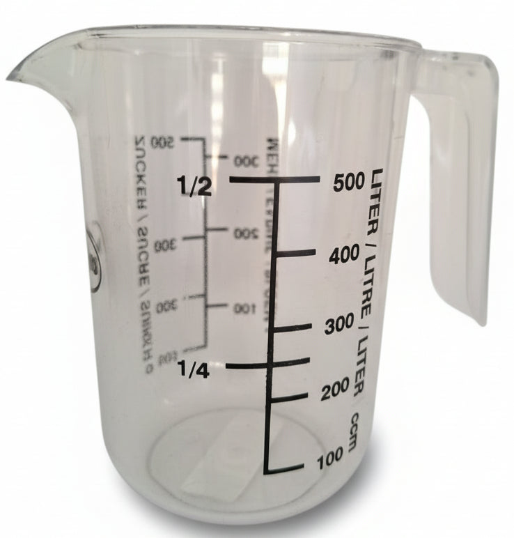 Präziser & langlebiger 500 ml Messbecher – für Küche, Hobby & Haushalt | Original Neuware