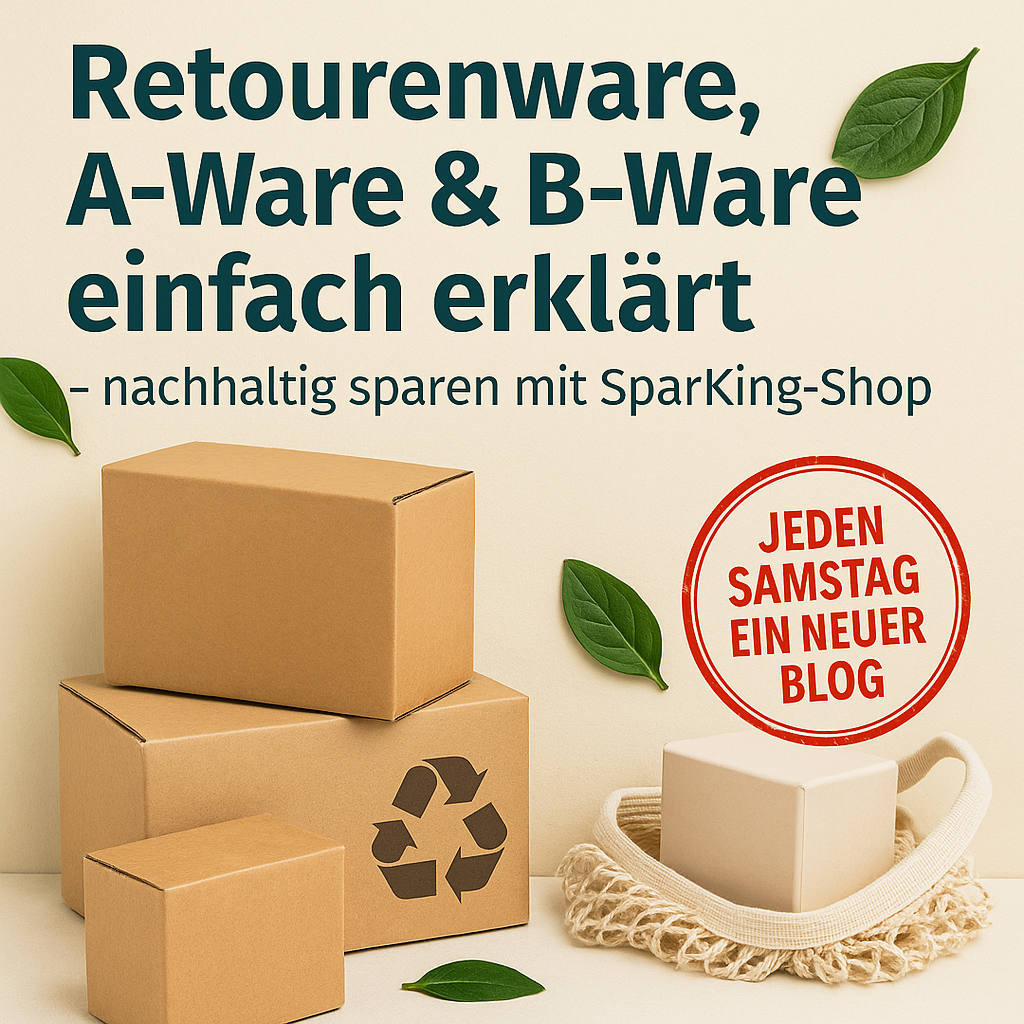 Retourenware, A-Ware & B-Ware einfach erklärt – nachhaltig sparen mit SparKing-Shop