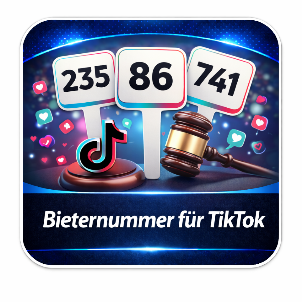 Kostenlose TikTok Bieternummer schnell erhalten