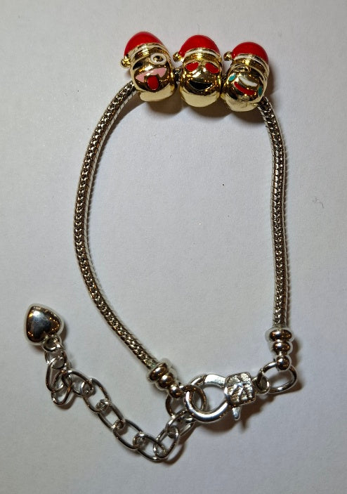Armband "Santa Smiley" mit 3 Emojis - Original Neuware