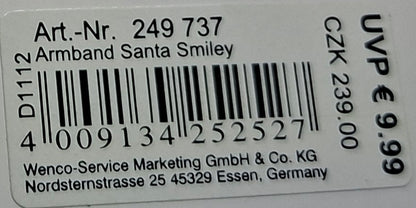 Armband "Santa Smiley" mit 3 Emojis - Original Neuware