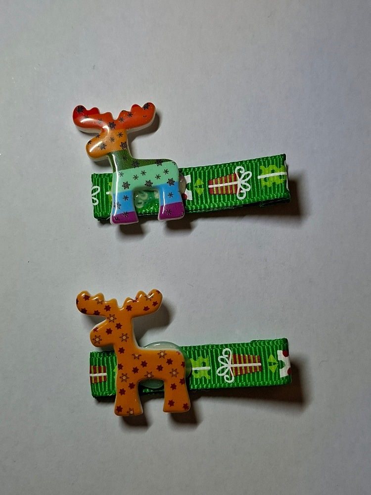 Clip "Reindeer 2er" - 2x Haarspangen Rentier - Original Neuware