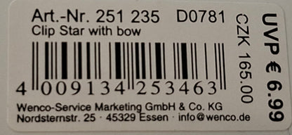Clip "Star with bow" Stern mit Schleife - Original Neuware