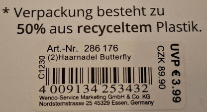 Mibella Haarnadel "Butterfly" - Original Neuware