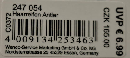 Haarreifen "Antler" Geweih mit Ohren glitzernd - Original Neuware