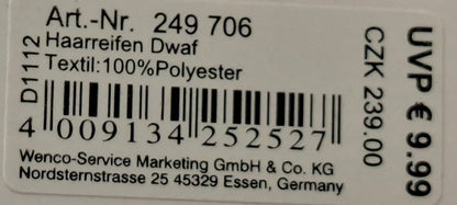 Haarreifen "Dwaf" Wichtelhütchen - Original Neuware