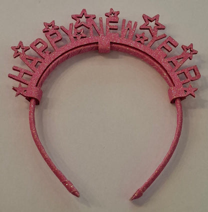 Haarreifen "Happy New Year" rosa - Original Neuware