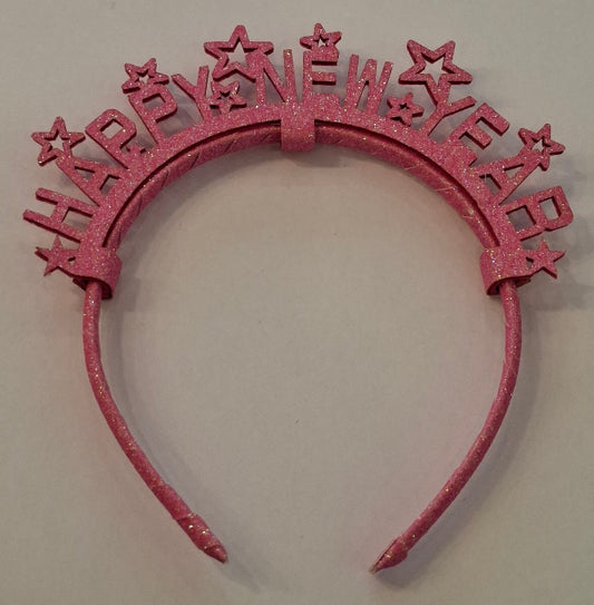 Haarreifen "Happy New Year" rosa - Original Neuware