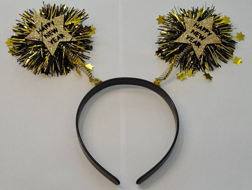 Haarreifen Sterne "Happy New Year" - Original Neuware