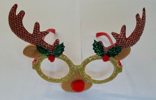 Maskenbrille "Rudi" glitzernd - Original Neuware