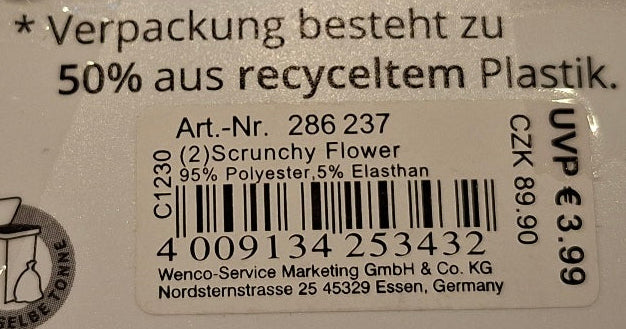 Mibella Scrunchy "Flower" - Original Neuware