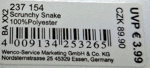 Mibella Scrunchy "Snake" - Original Neuware