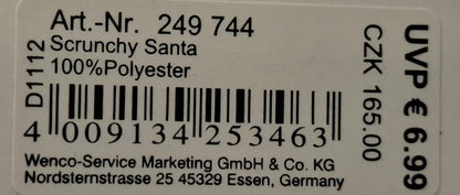 Haargummi "Scrunchy Santa" Weihnachtsmann - Original Neuware