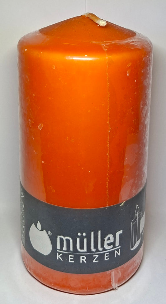 Müller Stumpenkerze Mandarin 130/68mm - Original Neuware