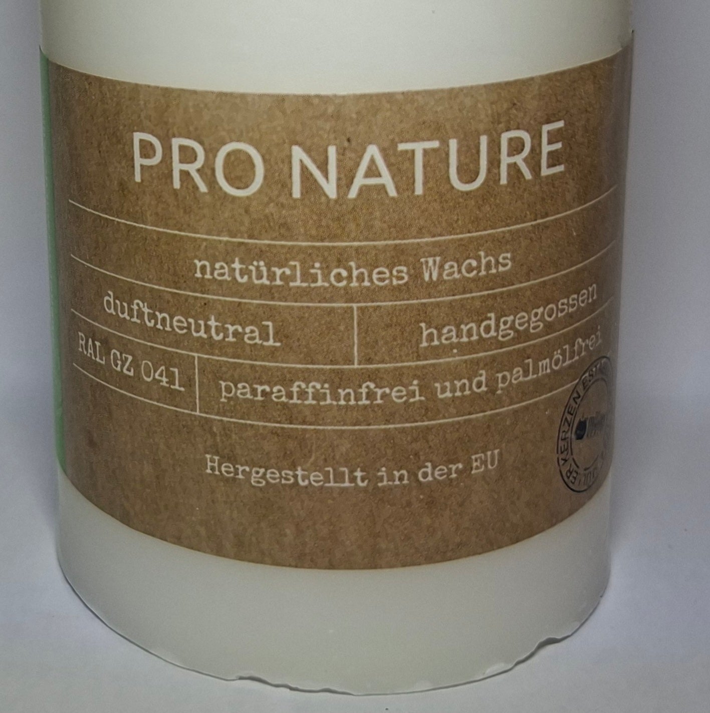Müller Stumpenkerze "Pro Nature" - 100 x 68mm - Original Neuware
