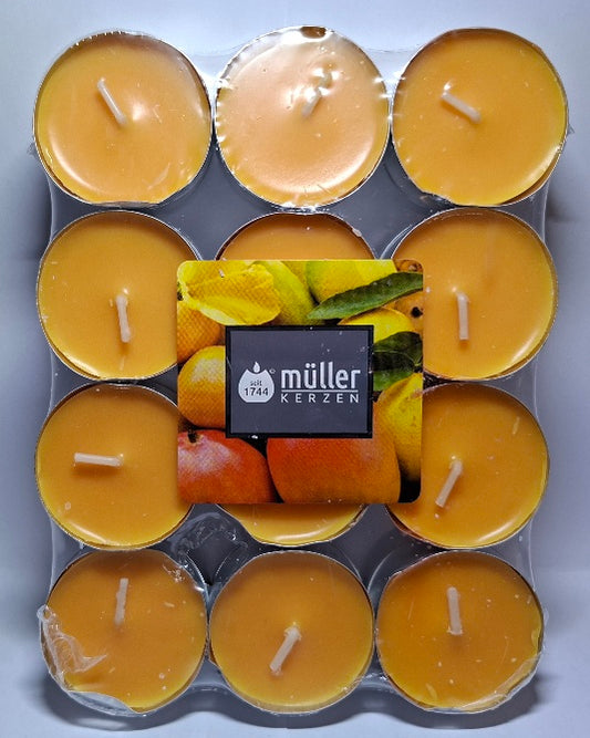 Müller Kerzen 24er Pack Teelichter Exotic Fruit - Original Neuware