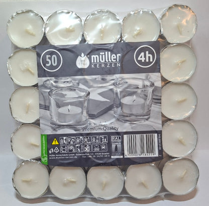 Müller Kerzen 50er Flatpack Teelichter - Original Neuware