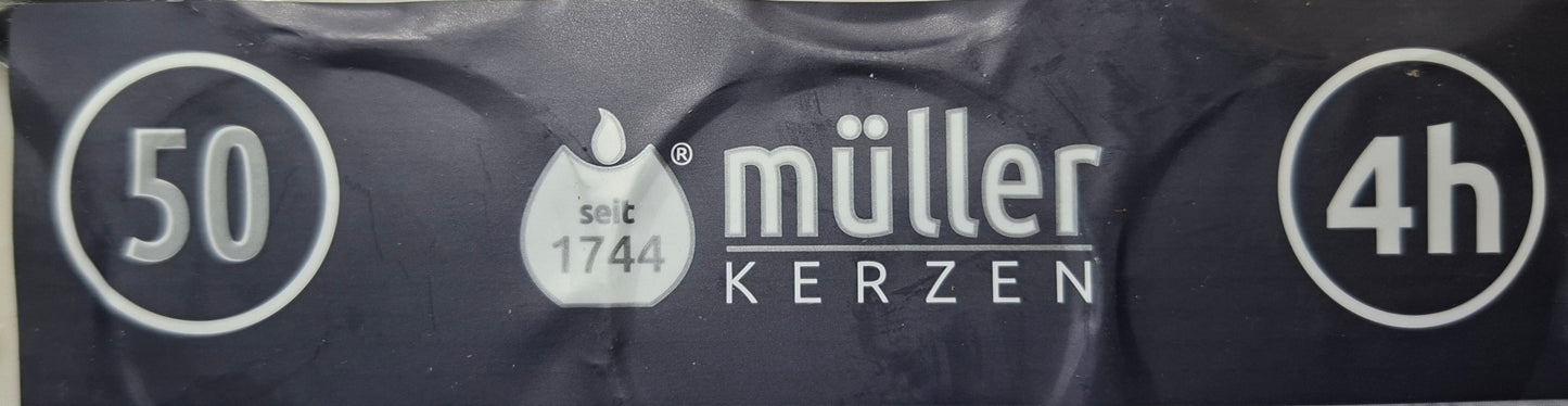 Müller Kerzen 50er Flatpack Teelichter - Original Neuware