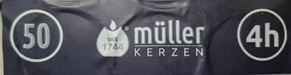 Müller Kerzen 50er Flatpack Teelichter - Original Neuware