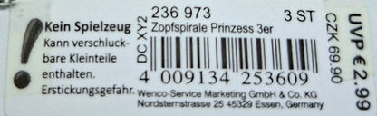 Mibella Zopfspirale 3er Set "Princess" - Original Neuware