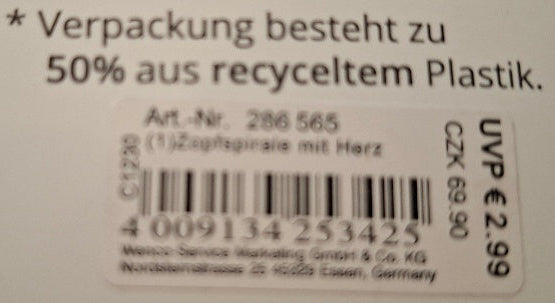 Mibella Zopfspirale mit Herz - Original Neuware
