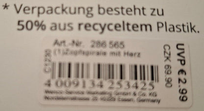 Mibella Zopfspirale mit Herz - Original Neuware