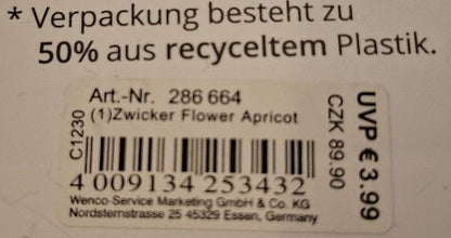 Mibella Zwicker "Flower Apricot" Haarspange - Original Neuware