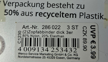 Mibella Zopfabbinder 3er Set dick - Original Neuware