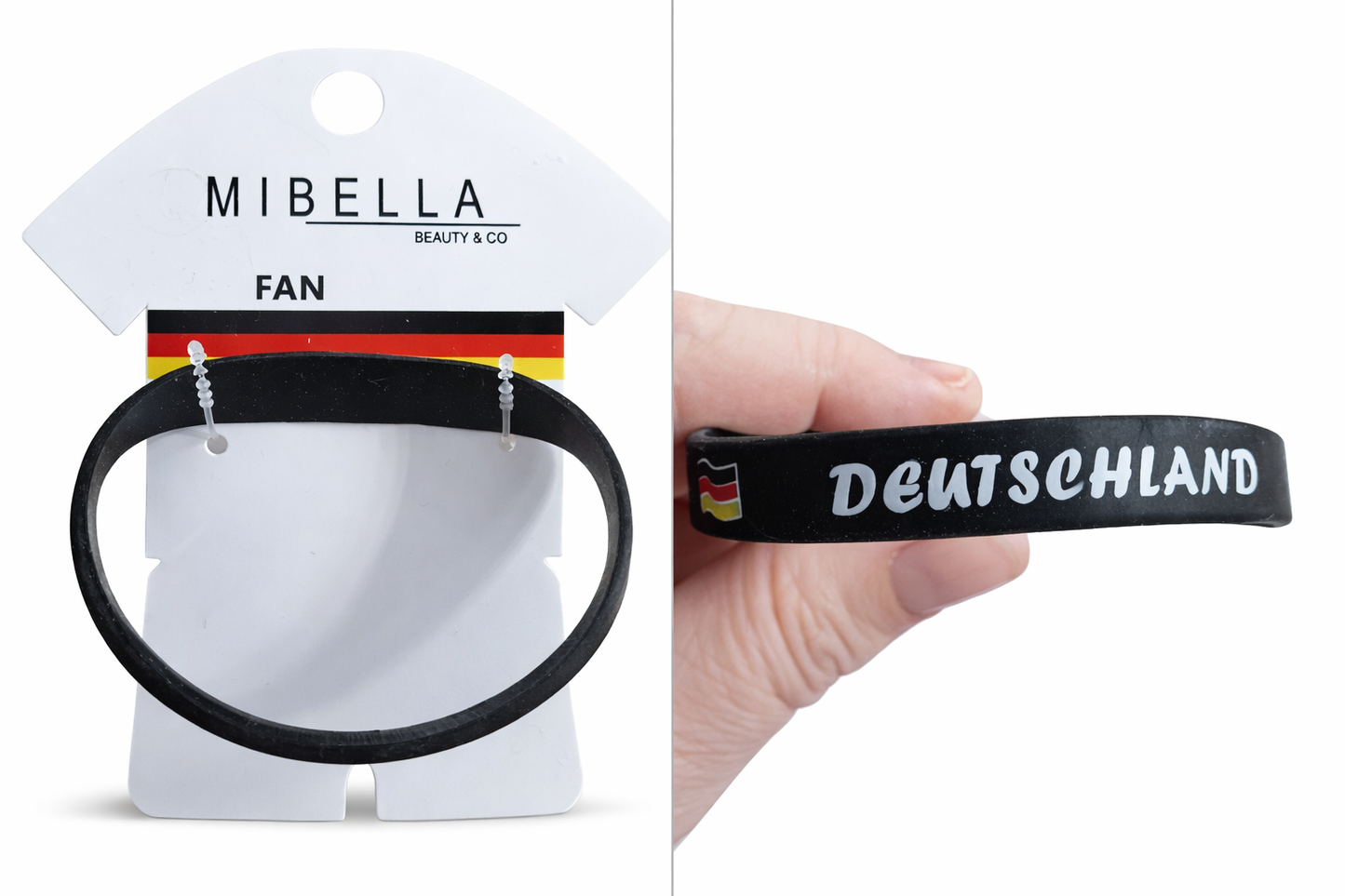 Schwarzes Silikon-Fan-Armband „Deutschland“ – Perfekt zur Fußball-WM 2026