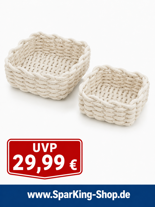 Schöner Wohnen Körbchen Set – 2-teilig aus 100% Baumwolle