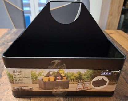WENKO Caddy aus Metall – Schwarz pulverbeschichtet