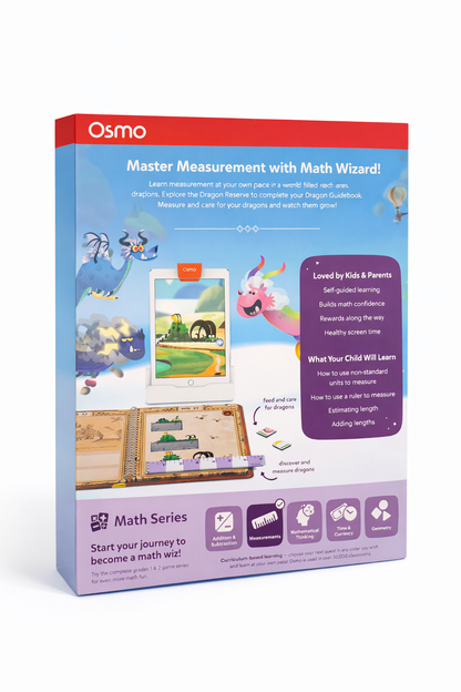 Osmo Math Wizard – Secrets of the Dragons | Interaktives Mathe-Lernspiel für Kinder 6–8 Jahre