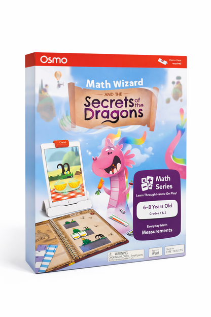 Osmo Math Wizard – Secrets of the Dragons | Interaktives Mathe-Lernspiel für Kinder 6–8 Jahre
