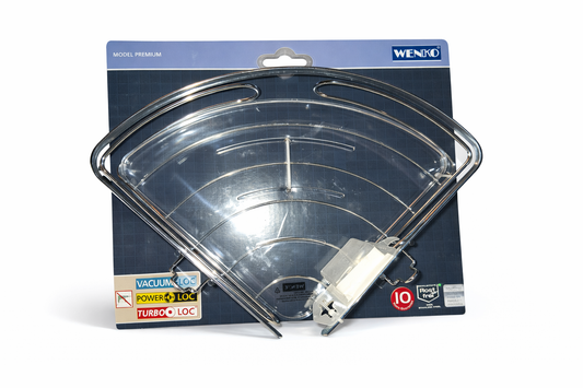 WENKO Eckablage – Modell Premium | Edelstahl | Ohne Bohren montierbar