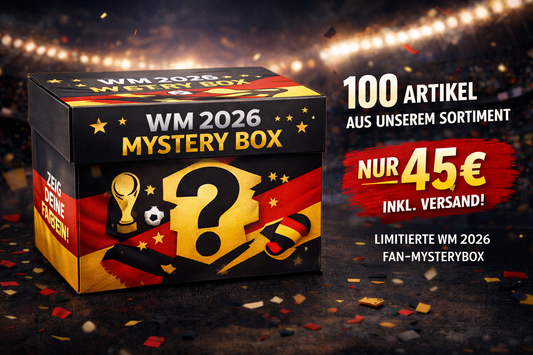 WM 2026 Mystery Box – 100 Artikel aus unserem Sortiment | Nur 45€ inkl. Versand