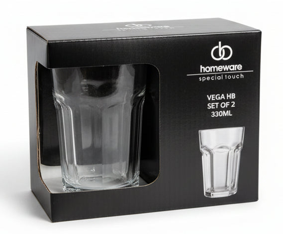 Homeware Special Touch – VEGA HB Trinkglas-Set (2 x 330 ml) | Original Neuware