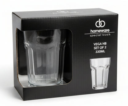 Homeware Special Touch – VEGA HB Trinkglas-Set (2 x 330 ml) | Original Neuware