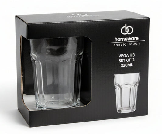Homeware Special Touch – VEGA HB Trinkglas-Set (2 x 330 ml) | Original Neuware