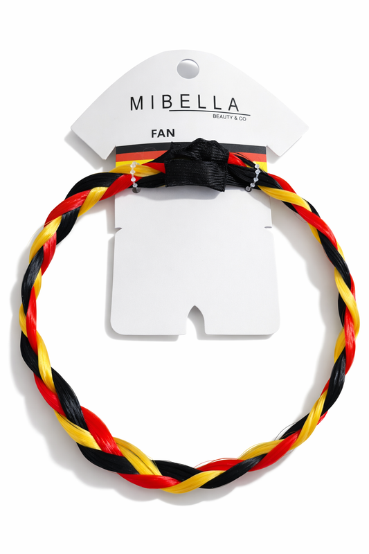 Fan-Haarband geflochten Schwarz-Rot-Gold – Unterstütze Deutschland bei der Fußball WM 2026!