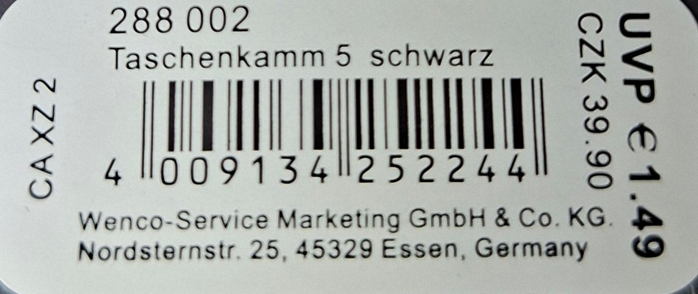 Mibella Taschenkamm - Original Neuware