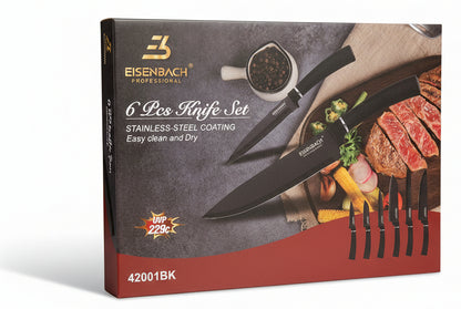 Premium 6-teiliges Eisenbach Professional Messerset – Perfekte Messer für jede Küche | Original Neuware