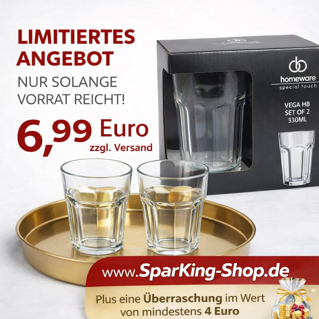 Premium Set: Tablett & Gläser – inkl. Überraschung | SparKing-Shop.de