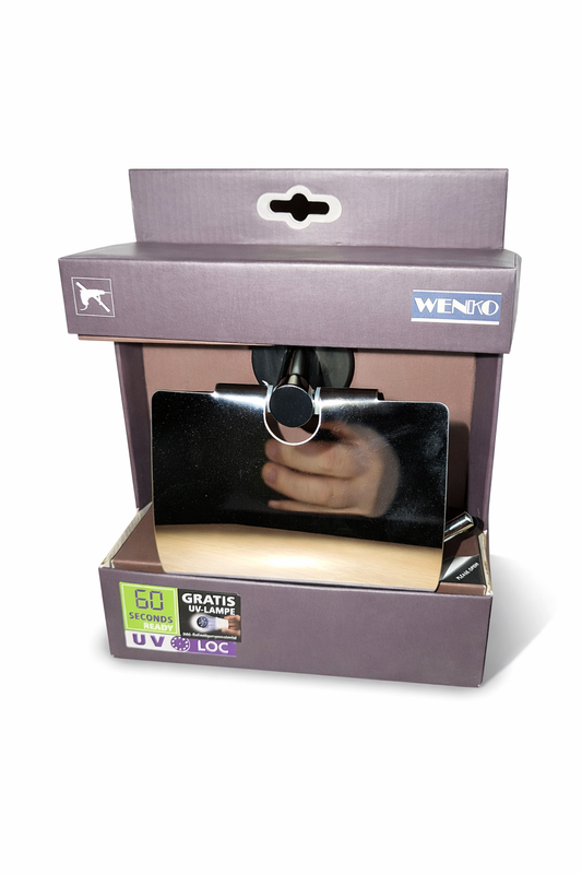 WENKO Toilettenpapierhalter UV‑Loc Isera – Toilettenpapierhalter mit Deckel und UV-Loc® Befestigungssystem